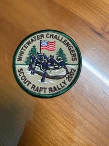 Boy Scouts Whitewater Challengers Scout Raft Rally 2002 Patch - Picture 1 of 4