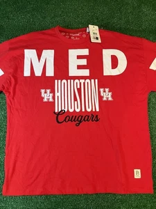 Houston Cougars Red Game Day Oversized Long Sleeve T Shirt Pressbox Runs Big - Picture 1 of 6