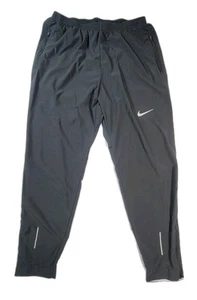 Nike Dri Fit Essential Uomo XL Pantaloni da Corsa Nero Riflettente Cerniera Caviglia - Foto 1 di 7