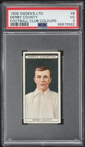 1906 ITC Football Club Colori - Derby County F.C. #8 Ogden's Back PSA 3 - Foto 1 di 2