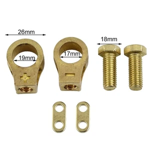 Useful Terminal 2Pcs Terminals Accessories Battery Practical Pure Brass - Picture 1 of 12