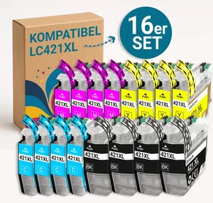 16x LC421XL Druckerpatronen kompatibel für Brother MFC J1010 - Afbeelding 1 van 8