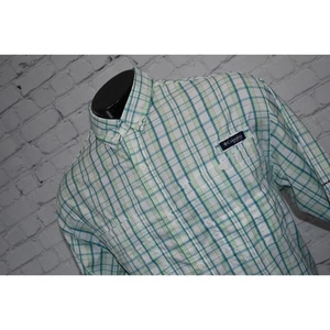 Columbia PFG Performance Fishing Gear Hemd Herren XL Super Tamiami grün kariert - Bild 1 von 6