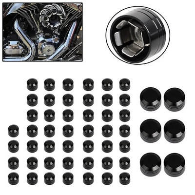 52X Engine Screw Bolt Cover Caps Kit For Harley Dyna Low Rider FXDLS/EFI FXDLI - Image 1 of 4
