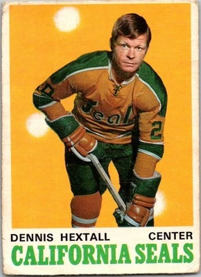 1970-71 O-Pee-Chee #186 Dennis Hextall ref.595 - Image 1 of 3