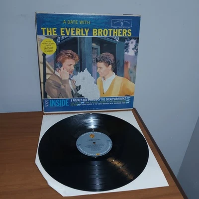 The Everly Brothers–A Date with The Everly Brothers–1960 Warner Bros.–1395 Vinyl - Image 1 of 4
