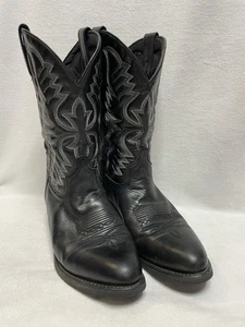 Laredo Leder Western Cowboystiefel Herren 10,5 schwarz bestickt rutschfest - Bild 1 von 9