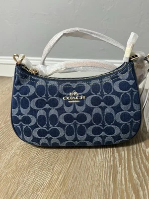 ¡¡Auténtico!!️Bolso de hombro Coach Teri en denim exclusivo CAF82 ¡Envuelto de fábrica! Foto 1 de 4