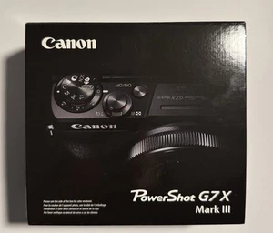 Canon PowerShot G7X Mark III Digital Camera 4K 20MP Black Brand New - Picture 1 of 1