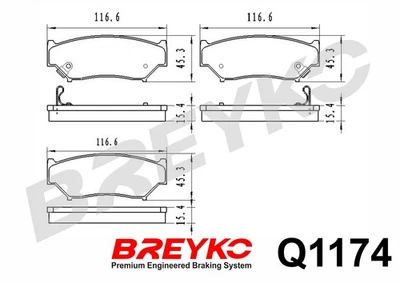 DAVID VASCO Q1174 Kit de plaquettes de frein, frein à disque pour GEO,SUZUKI - Photo 1/2
