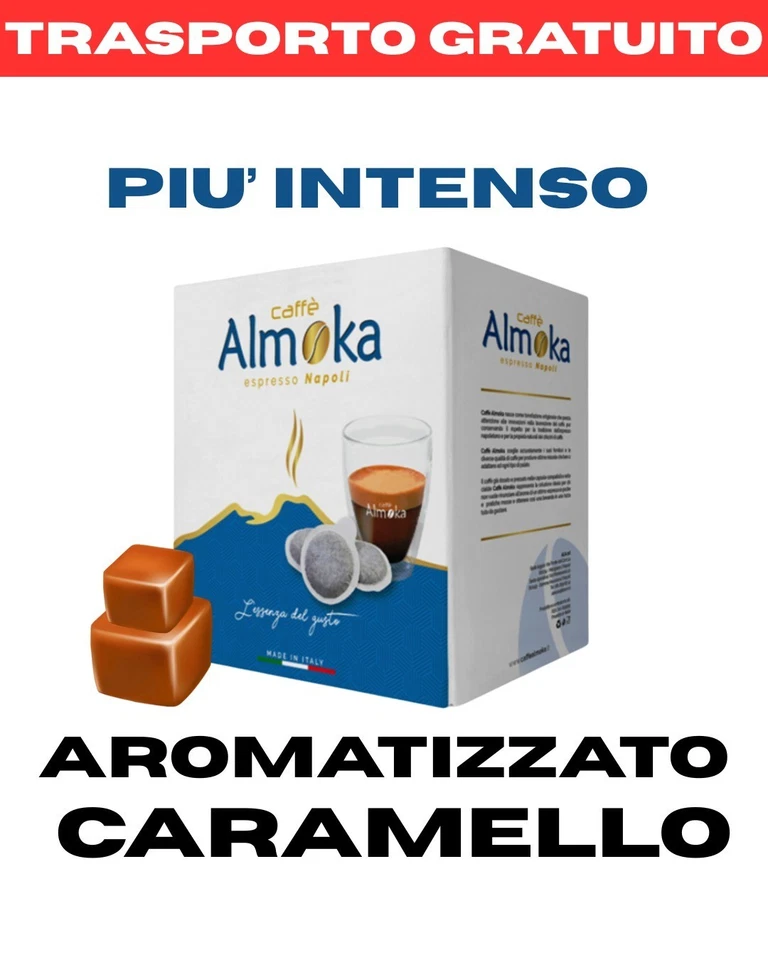 CAFFÈ ALMOKA CAFFE ALMOKA BOX DA 50 CIALDE Ese 44 CAFFE AROMATIZZATO AL CARAMELLO