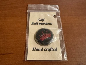 Budweiser Crown Golf Ball Marker, Hand Crafted from a Bottle Cap - Picture 1 of 1