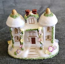 COALPORT COTTAGES ~ Made In England *TWIN TOWERS* Vintage 1964 Bone China