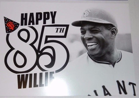 WILLIE MAYS 85TH BIRTHDAY POSTER SAN FRANCISCO GIANTS Cover