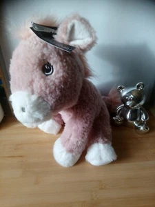Peluche doudou âne cheval range pyjama rose blanc Etam hyper doux neuf - Imagen 1 de 5