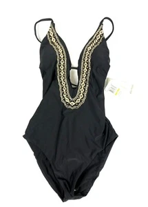 Ella Moss, Women’s Halter, Padded, Size Small, Black One Piece Swimsuit - Picture 1 of 3