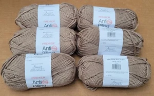 Premier Yarns x 6 Dune 50g 90yds 100% Acrylic Anti Pilling Everyday Worsted - Picture 1 of 6