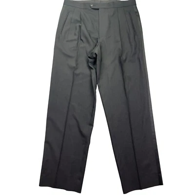 Wool Dress Pants Pleated Front Trousers Business Career Size 54 Fits 36" Hungary - Image 1 of 4