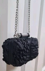 Karen Millen Small Bag Black Lined Wedding Occasion Party - Picture 1 of 12