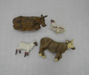Mr. Christmas ""Navidad en Belén"" - 4 animales ovejas y vacas - conjunto de natividad 1997 - Imagen 1 de 4