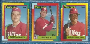 SET BREAK - 1990 TOPPS INTERCAMBIADO PHILADELPHIA PHILLIES TEAM SET con DAVE HOLLINS RC - Imagen 1 de 1