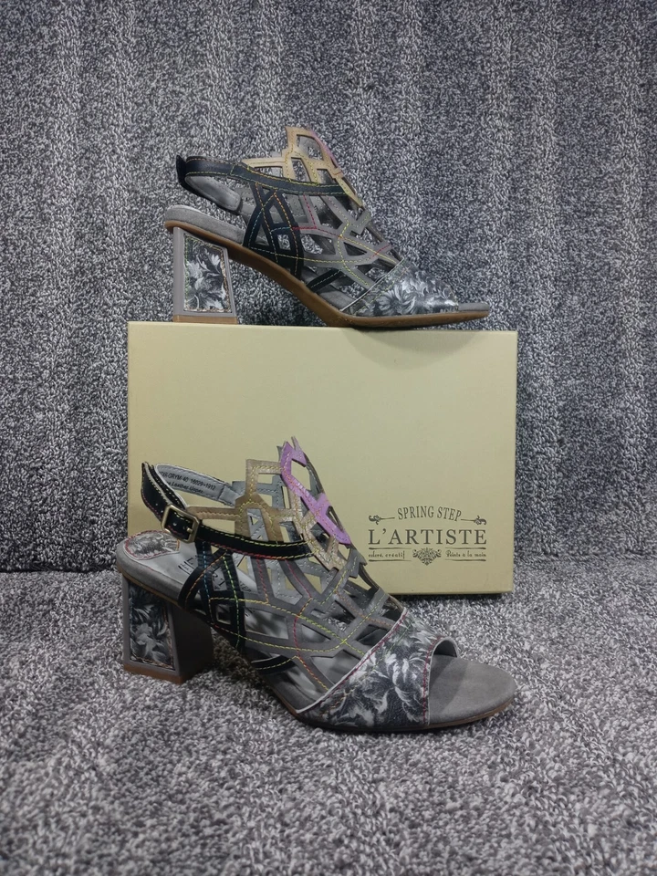 L'artiste Spring Step Leather Sandals Jive Sz 40 Artisan Platform Sanstar Shoes  - Image 1 of 4