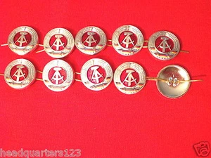 10 x DDR Mützenabzeichen Kokarde NVA MdI Wintermütze Soldat (Alu)(1984-90)(#7) - Bild 1 von 1