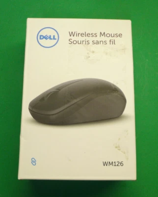 NUEVO mouse inalámbrico de desplazamiento Dell negro WM126 NTX5X Foto 1 de 4