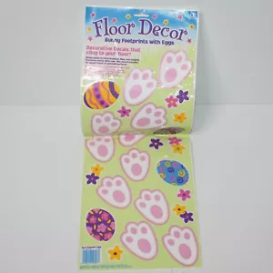 Easter Bunny Footprints with Eggs Floor Decor Egg Hunt NEW - Picture 1 of 2