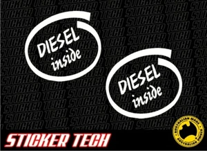 2x CALCOMANÍA ADHESIVA INTERIOR DIESEL PARA ADAPTARSE A HILUX PATROL NAVARA UTE 4x4 turbo todoterreno - Imagen 1 de 2