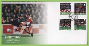 Gibraltar 2004 European Football Championships set on First Day Cover - Picture 1 of 1