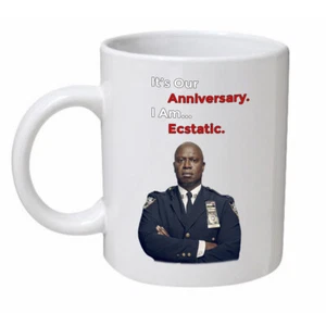 Divertente tazza Brooklyn Nine Nine Happy Anniversary regalo di compleanno divertente - Foto 1 di 2