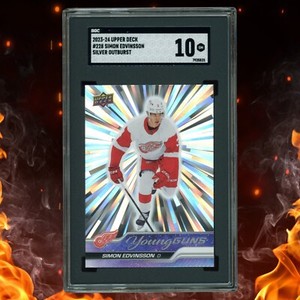 2023-24 Upper Deck SIMON EDVINSSON Young Guns Silver Outburst SGC 10 #228 Rookie