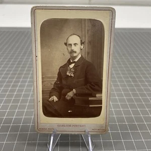 ORIGINAL Cabinet CDV Photo Photograph 1800s Studio Goldrush Simons Nottingham - Picture 1 of 2