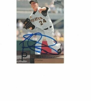 TOM GORZELANNY SIGNED IP SERIES 1 UPPER DECK #310 2009 PITTSBURGH PIRATES AUTO - Image 1 of 2