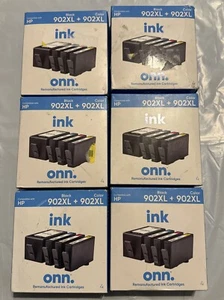 Lotto 6 cartucce inchiostro combinate nuove Onn 902XL nere CYM compatibili HP scadenza 2022 - Foto 1 di 2