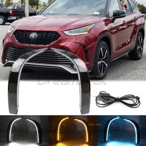 Luz de circulación diurna LED DRL para Toyota Highlander XSE 21+ con giro secuencial - Imagen 1 de 9