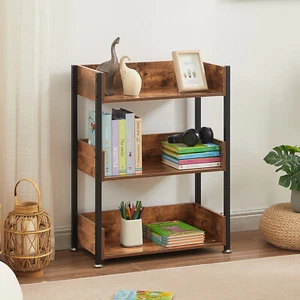 3-Tier Bookcase Storage Shelves Wooden Organizer Display Rack Storage Small - Picture 1 of 23