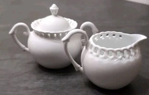 Coastline Imports Heirloom Collection Creamer and Sugar Bowl with Lid - Picture 1 of 12
