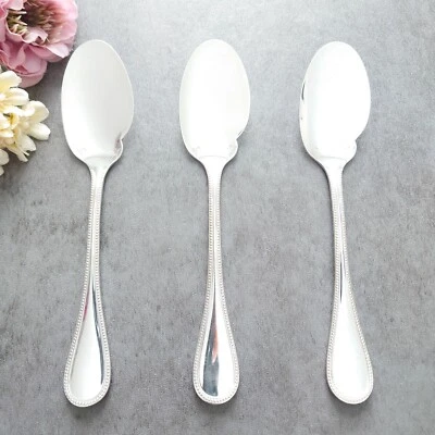 Cuchara salsa cubiertos Christofle Perles 3 piezas muy buena Foto 1 de 4