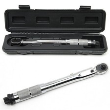 Adjustable 1/4" Drive Click Torque Wrench Hand Spanner Repair Tool 5-25Nm w/Box