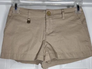 Polo Ralph Lauren Girls 7 Shorts Classic Chino Beige Casual Preppy Pony Youth - Picture 1 of 11