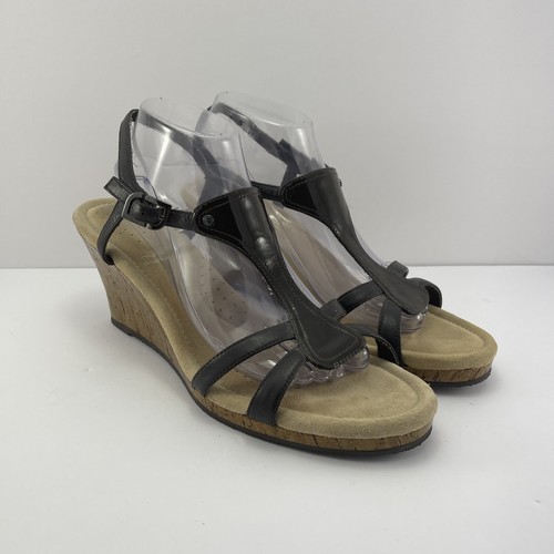 Rockport Adiprene by Adidas sandalo zeppa cinturini pelle e sughero marrone donna 11M