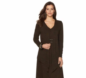 Liz Lange Draped Front Ultimate Cardigan in Elm Small - Picture 1 of 1