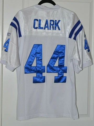 Dallas Clark #44 Indianapolis Colts NFL Reebok Jersey White Stitched Size 50 Cover