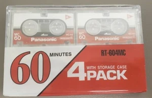Brand NEW Panasonic Microcasette Tapes Pack of 4 4x60min RT-604MC sealed  - Picture 1 of 6