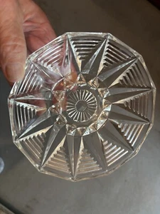 Anchor Hocking Klarglas 10" Wirbel Fuß Schüssel AHC60 sehr guter gebrauchter Zustand - Bild 1 von 9