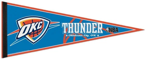 WinCraft NBA Oklahoma City Thunder Carded Classic Pennant, 12" x 30 Cover