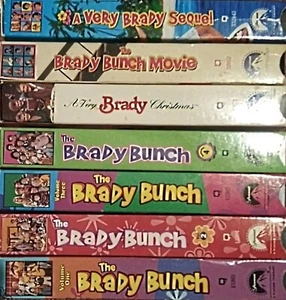 The Brady Bunch 7 VHS Tape Lot Volume 1 2 3 4 A Very Christmas Movie Sequel - Picture 1 of 2