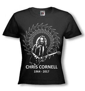 CHRIS CORNELL T-SHIRT - Soundgarden Tribute - NEW Ladies fitted FOTL / ALL SIZES - Picture 1 of 5